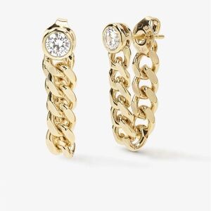 Gold Chain Hoop Earrings